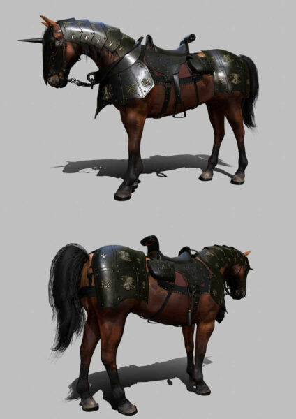 战马low poly 3D模型（OBJ,FBX,MAX）