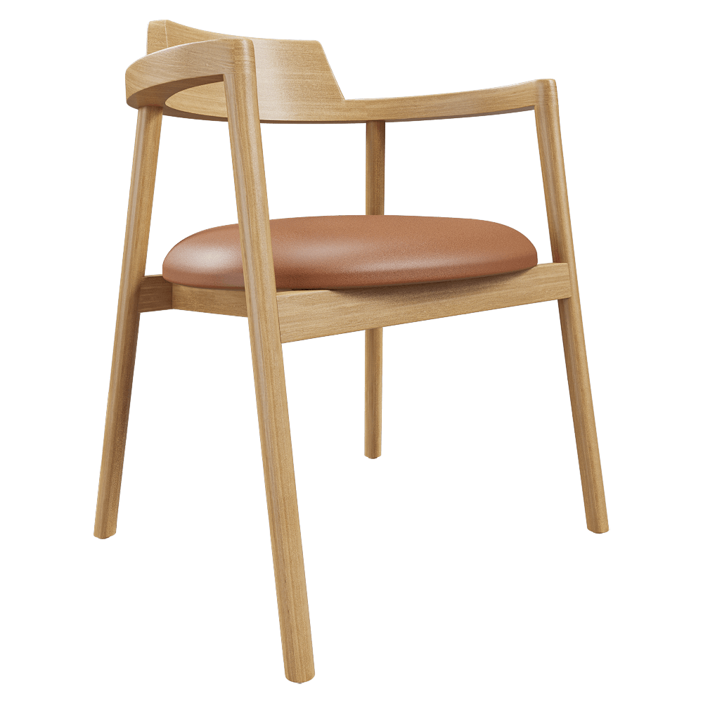 B&T Design Alek Wooden木质餐椅3D模型（OBJ,FBX,MAX）
