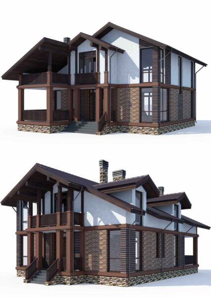 双层房屋 住宅 建筑3D模型（FBX,MAX）