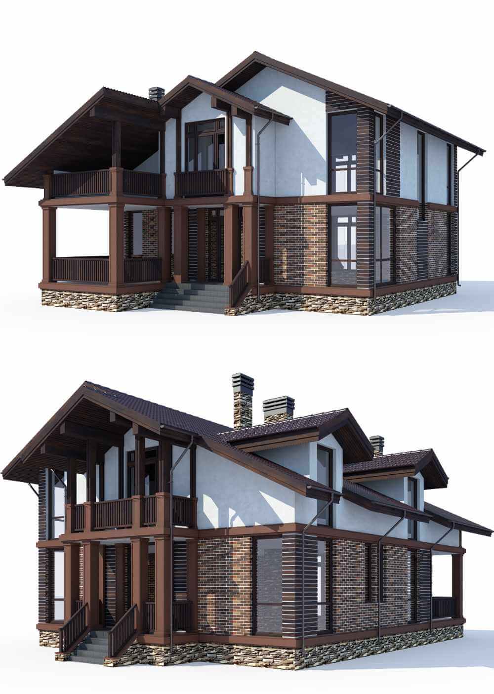 双层房屋 住宅 建筑3D模型（FBX,MAX）