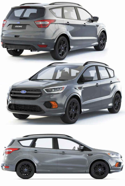 2018款福特Ford Escape ST Line SUV汽车3D模型（OBJ,FBX,MAX）
