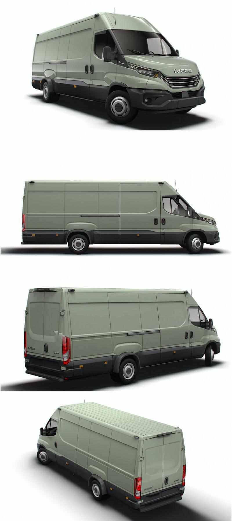 2024 Iveco Daily L4H2厢式货车 汽车3D模型（OBJ,FBX,MAX,LWO,C4D）