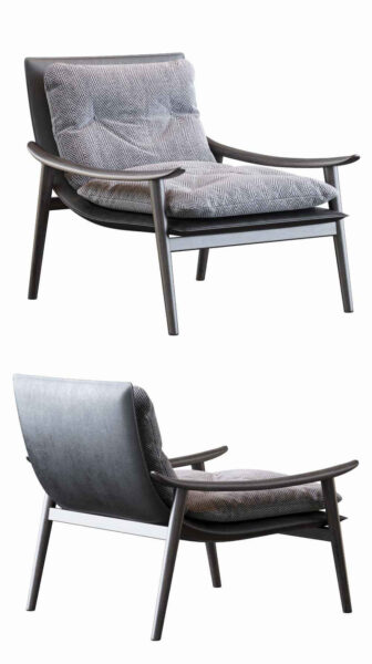 Minotti Fynn扶手椅 椅子3D模型（OBJ,MAX）