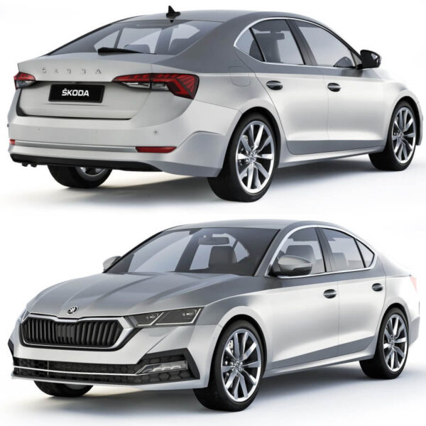2020年斯柯达Skoda Octavia A8汽车3D模型（OBJ,FBX,MAX）