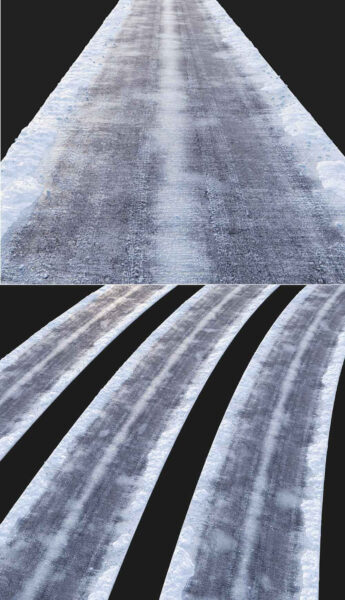 积雪的车道 道路3D模型（OBJ,MAX）