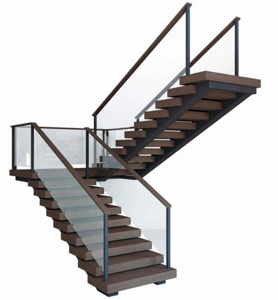 室内木质转角楼梯3D模型（FBX,MAX）