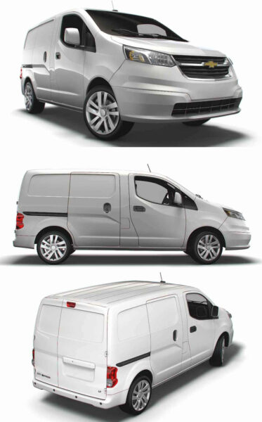 2023款雪佛兰Chevrolet City Express商务车 汽车3D模型（OBJ,FBX,MAX,LWO,C4D）