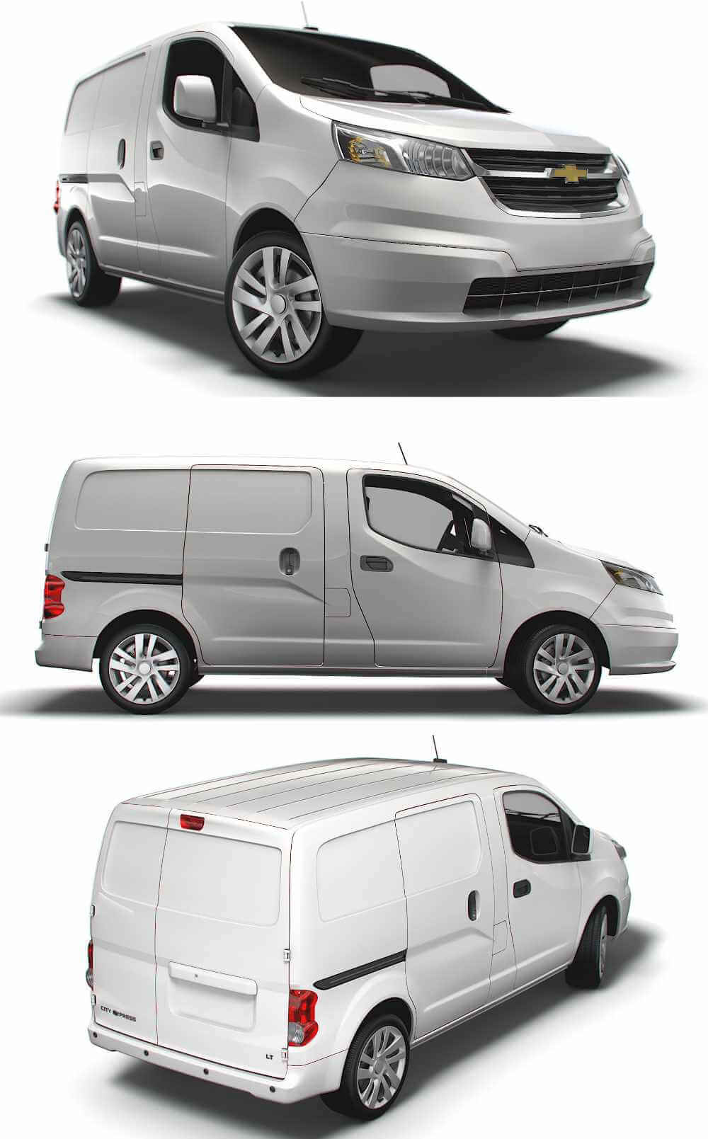 2023款雪佛兰Chevrolet City Express商务车 汽车3D模型（OBJ,FBX,MAX,LWO,C4D）