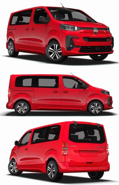 2024款雪铁龙Citroen e SpaceTourer M电动MPV汽车3D模型（OBJ,FBX,MAX,LWO,C4D）