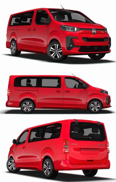 2024款雪铁龙Citroen e SpaceTourer XL电动MPV汽车3D模型（OBJ,FBX,MAX,LWO,C4D）