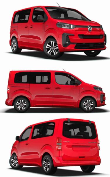 2024款雪铁龙Citroen e SpaceTourer XS电动MPV汽车3D模型（OBJ,FBX,MAX,LWO,C4D）