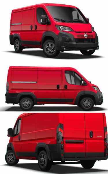 2024雪铁龙Citroen Jumper L1H1厢式货车 汽车3D模型（OBJ,FBX,MAX,LWO,C4D）