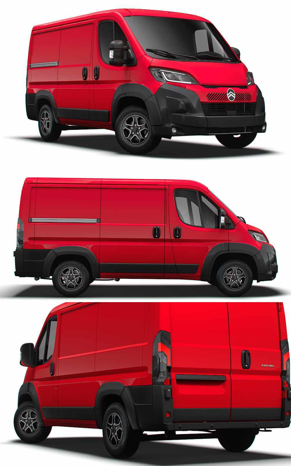 2024雪铁龙Citroen Jumper L1H1厢式货车 汽车3D模型（OBJ,FBX,MAX,LWO,C4D）