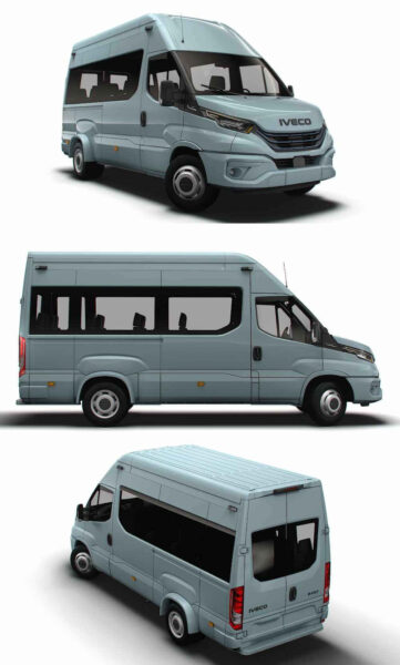 2024 Iveco eDaily Minibus L3H3电动客运车 面包车 汽车3D模型（OBJ,FBX,MAX,LWO,C4D）