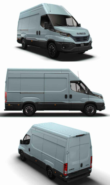 2024 Iveco eDaily L3H3电动厢式货车 汽车3D模型（OBJ,FBX,MAX,LWO,C4D）