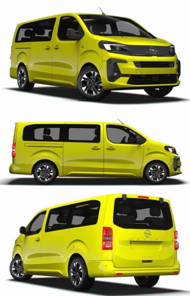 2024 Opel Zafira Life Electric Large电动商务车 汽车3D模型（OBJ,FBX,MAX,LWO,C4D）