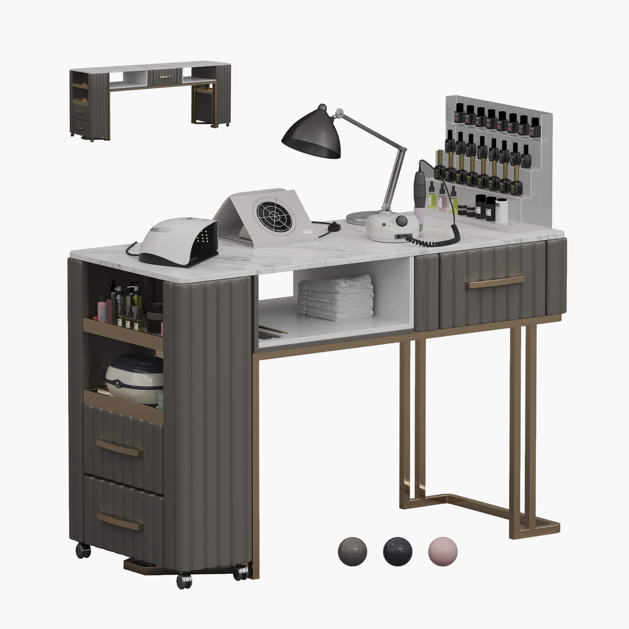 美甲桌 美容院设备3D模型（FBX,MAX）