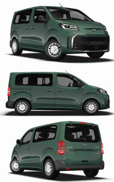2024款丰田Toyota ProACE Verso Compact紧凑型电动MPV汽车3D模型（OBJ,FBX,MAX,LWO,C4D）