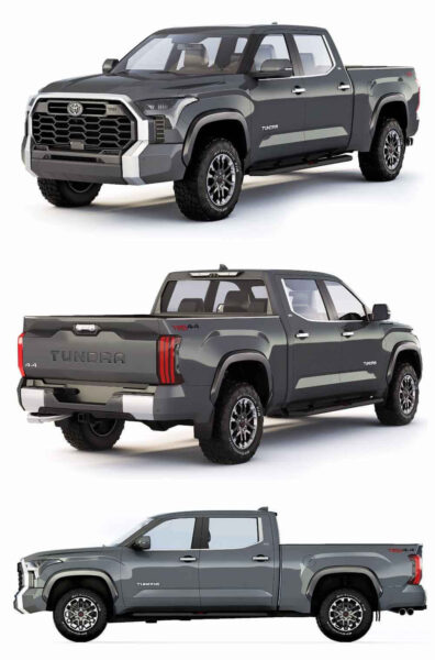 2022款丰田Toyota Tundra SR5 TRD皮卡车 汽车3D模型（OBJ,FBX,MAX）