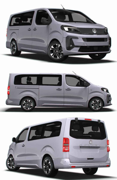 2024 Vauxhall Zafira Life Electric Large电动面包车 汽车3D模型（OBJ,FBX,MAX,LWO,C4D）