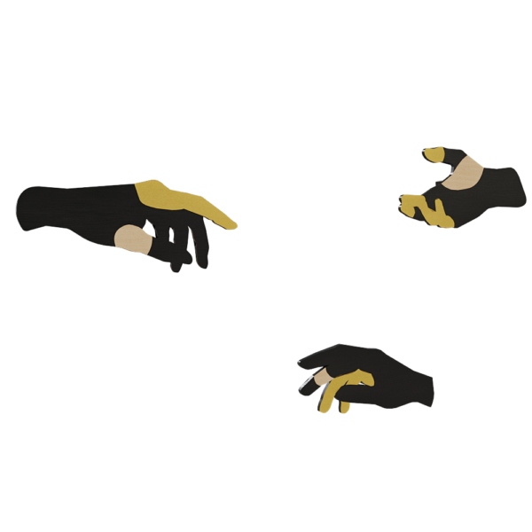 ibride Des Mains Habiles手造型挂钩三件套3D模型（OBJ,FBX,MAX）