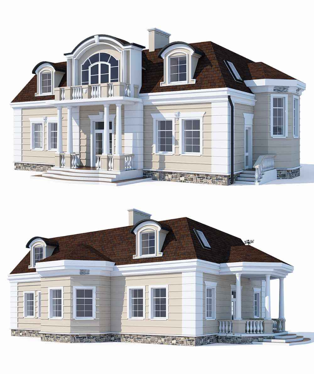 木质房屋 住宅 建筑3D模型（FBX,MAX）