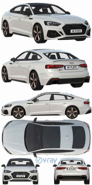 2020款奥迪Audi RS5 Sportback汽车3D模型（OBJ,FBX）