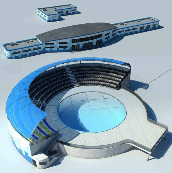 海豚馆 建筑3D模型（OBJ,MAX）