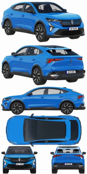 雷诺Renault Rafale汽车3D模型（OBJ,FBX,MAX）