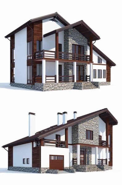双层房屋 住宅 建筑3D模型（FBX,MAX）