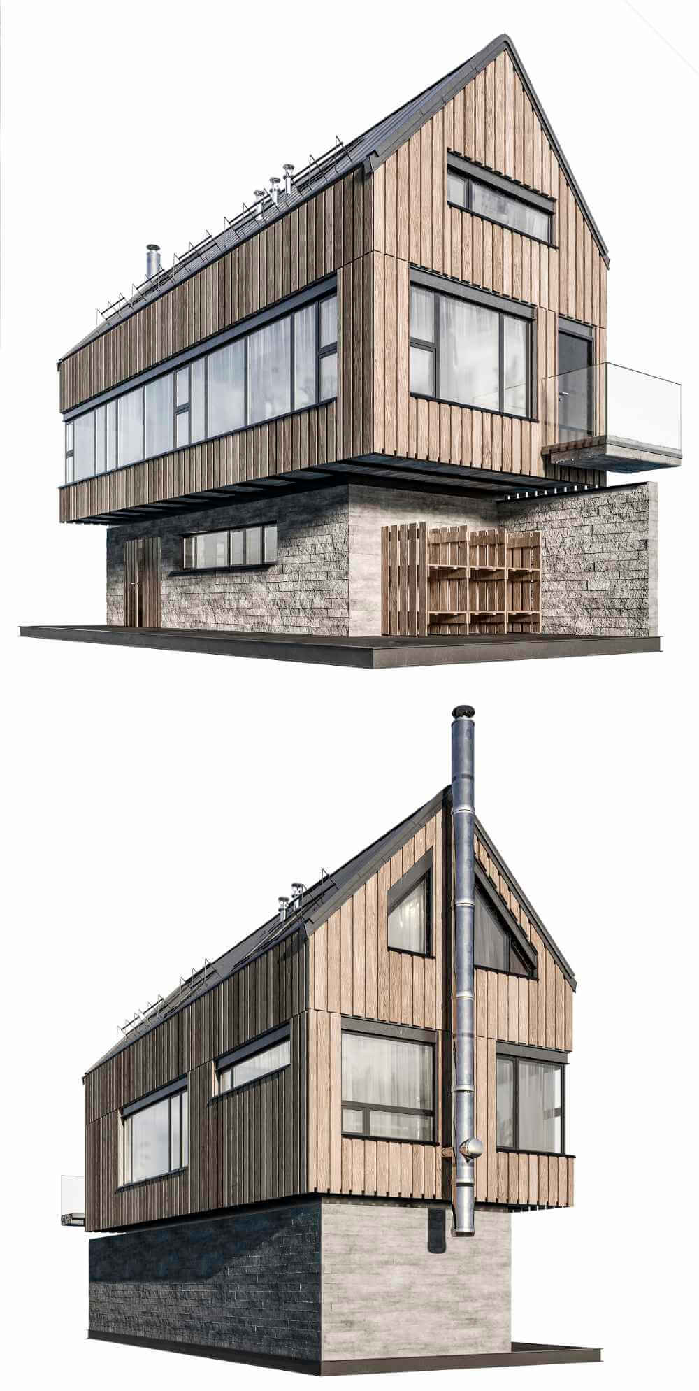 现代房屋 住宅 建筑3D模型（OBJ,FBX,MAX）