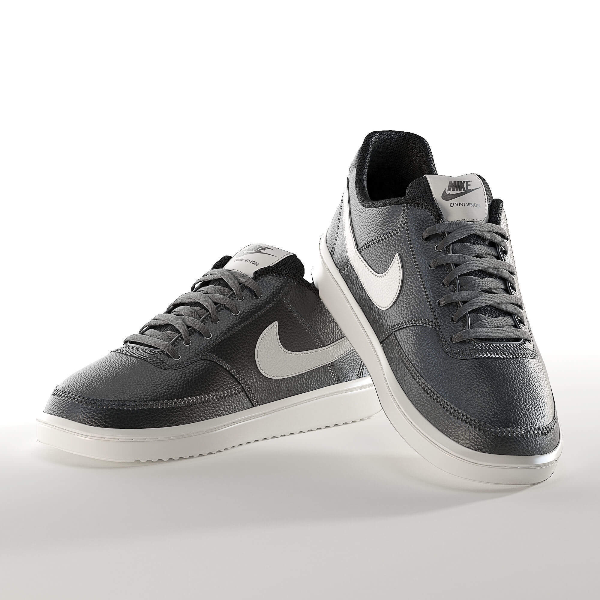 Nike Court Vision低帮运动鞋3D模型（OBJ,MAX）