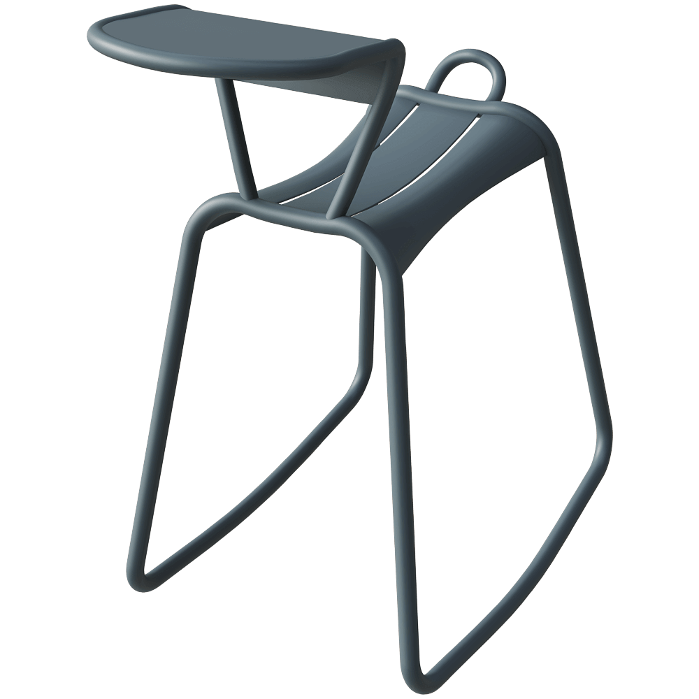 Fermob Adadesk带茶几的金属摇椅 摇摇马3D模型（OBJ,FBX,MAX）