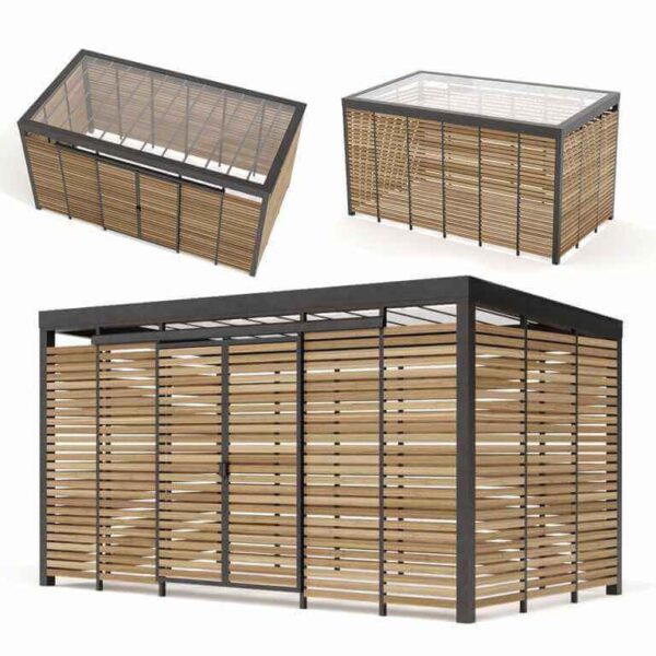 Adanat带玻璃屋顶的木棚 凉亭3D模型（FBX,MAX）