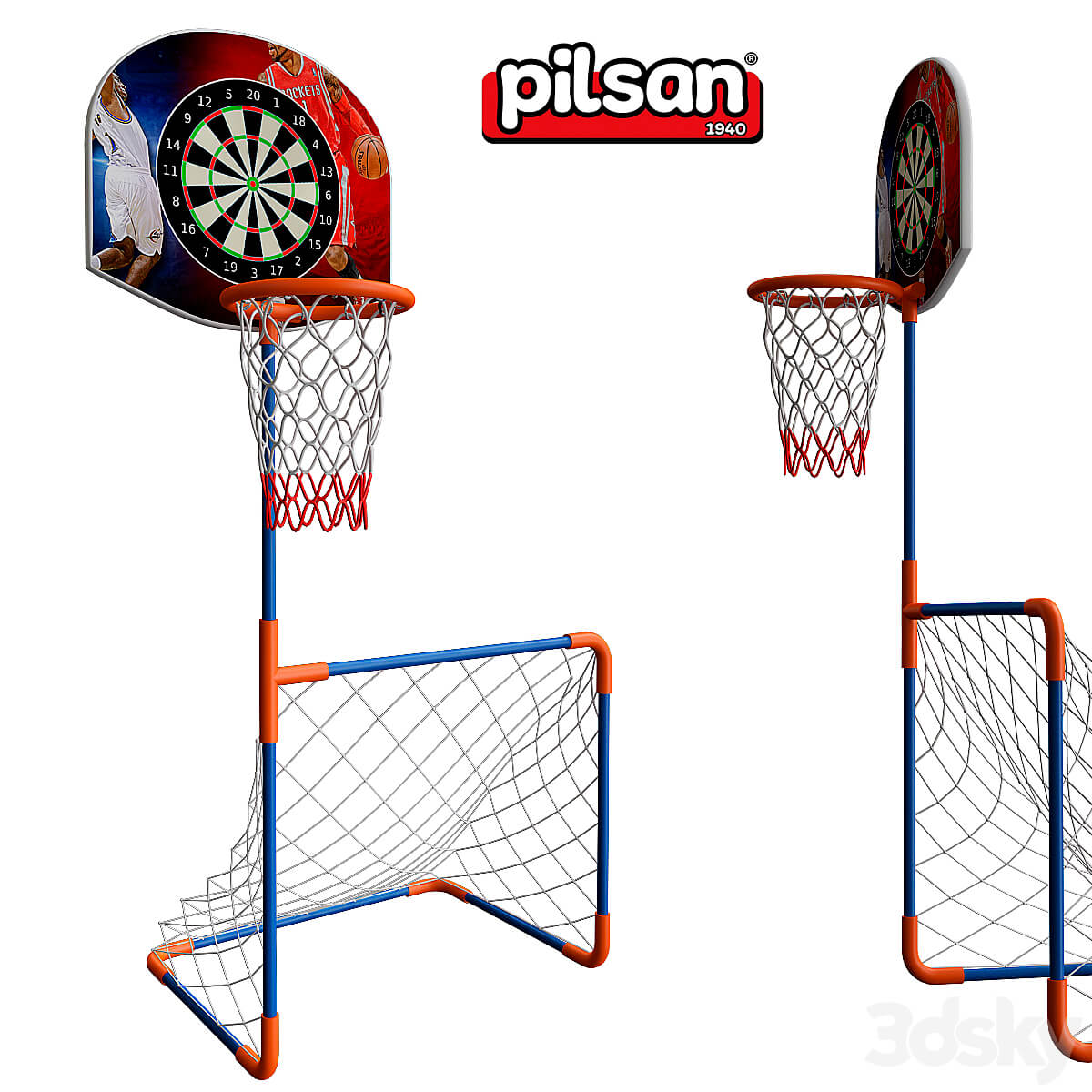 Pilsan带飞镖盘的篮球架3D模型（OBJ,MAX）