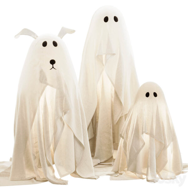 Pottery Barn万圣节幽灵装饰3D模型（FBX,MAX）