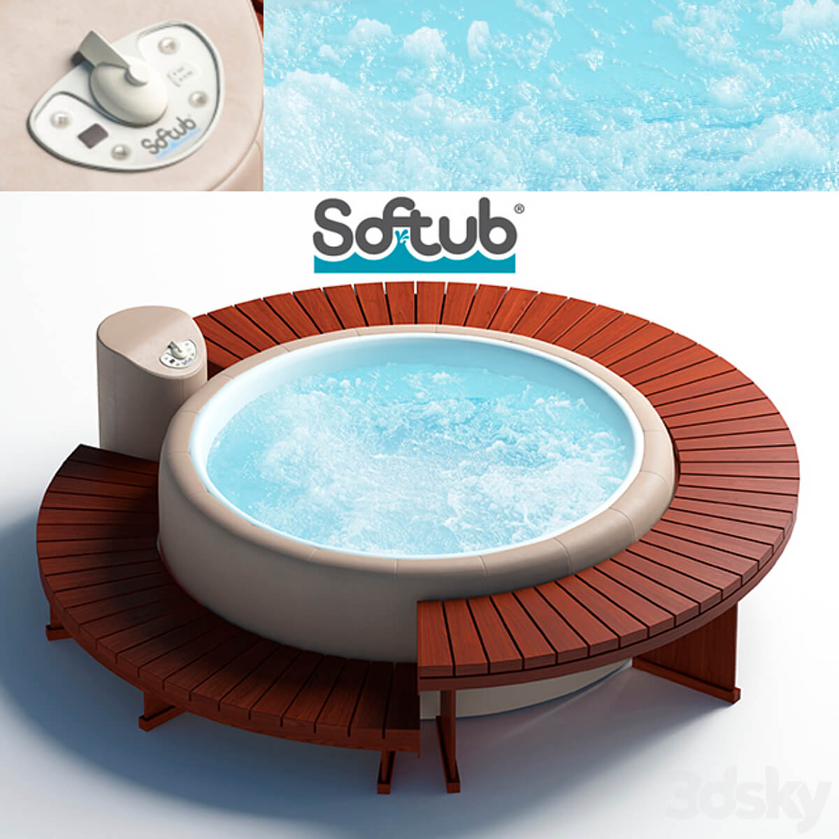 Softub室外按摩浴缸3D模型（FBX,MAX）