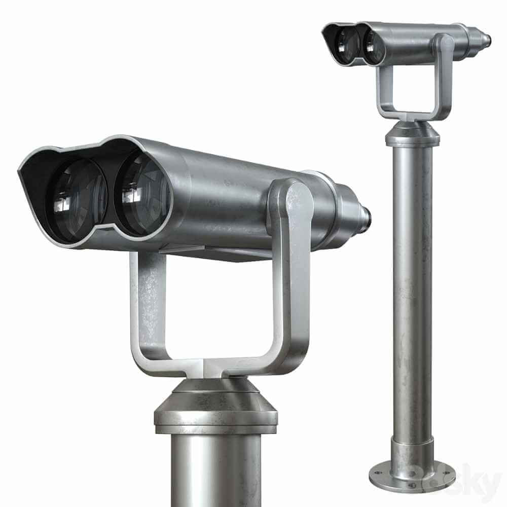 WTB01-25X固定式观景双筒望远镜3D模型（FBX,MAX）
