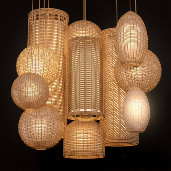 编织灯罩系列吊灯3D模型（FBX,MAX）