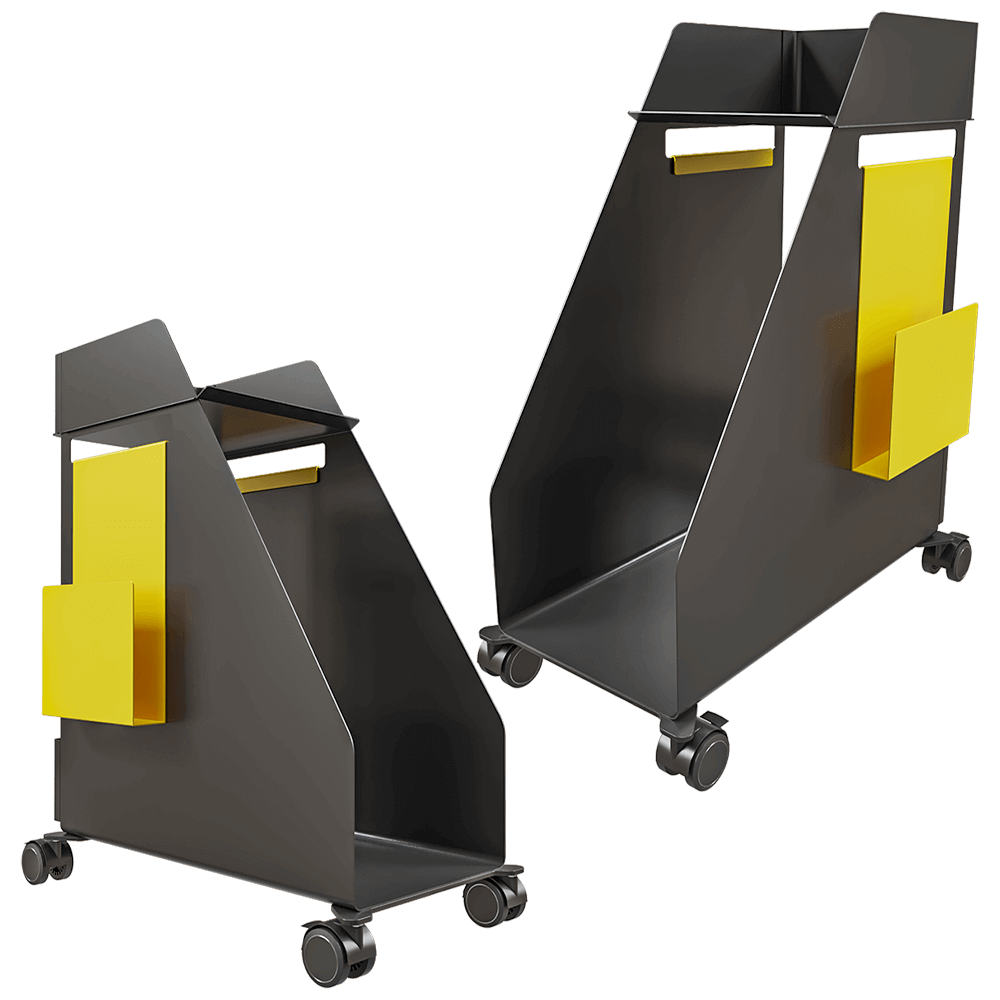 Systemtronic Auxiliary带轮子的金属储物夹 办公室家具3D模型（OBJ,FBX,MAX）