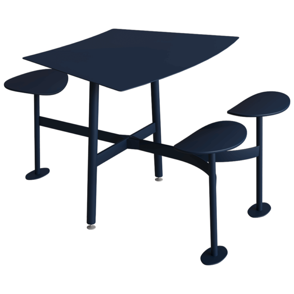 Fermob Bolder 3公共场所连体金属桌椅3D模型（OBJ,FBX,MAX）