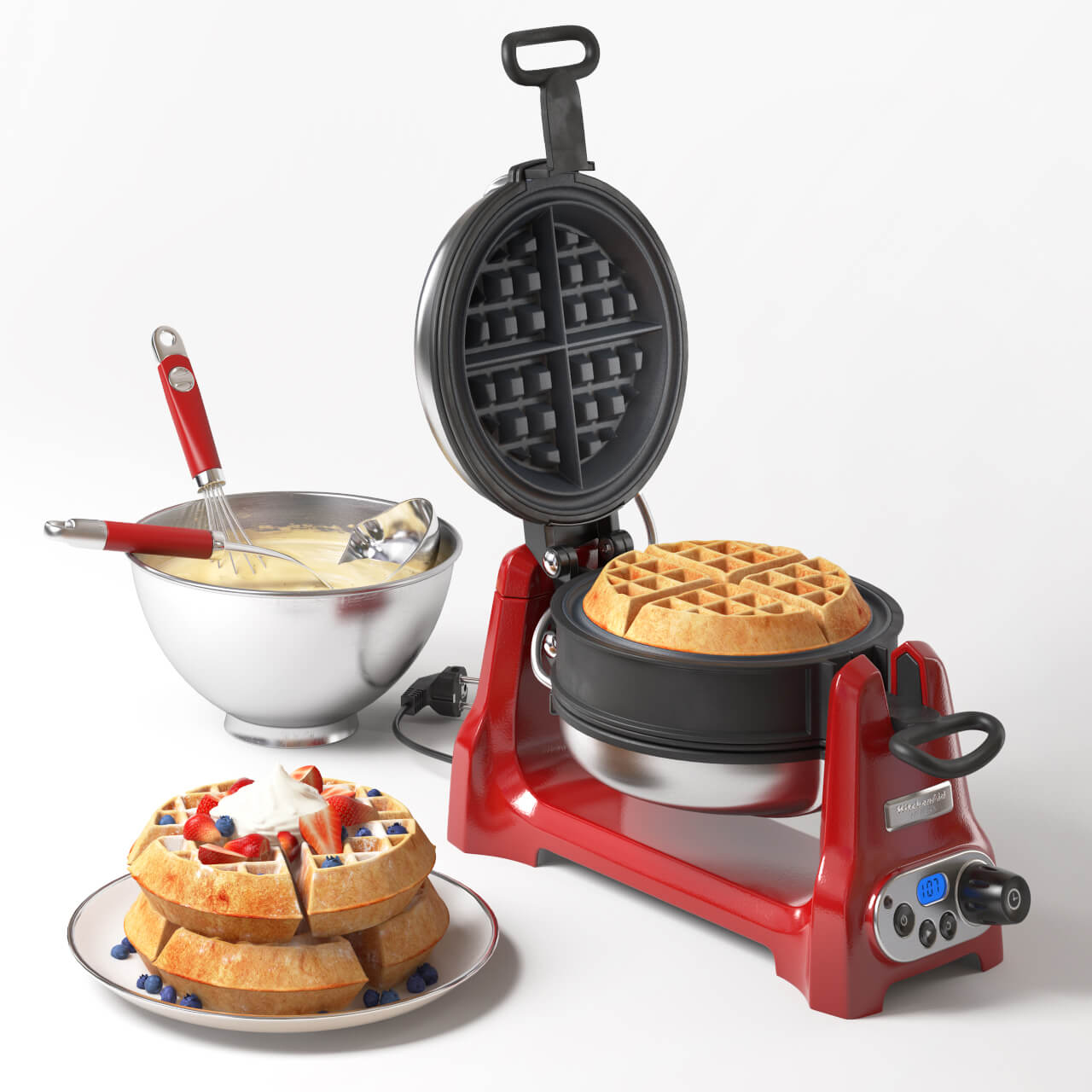 KitchenAid华夫饼烘焙机3D模型（OBJ,MAX）