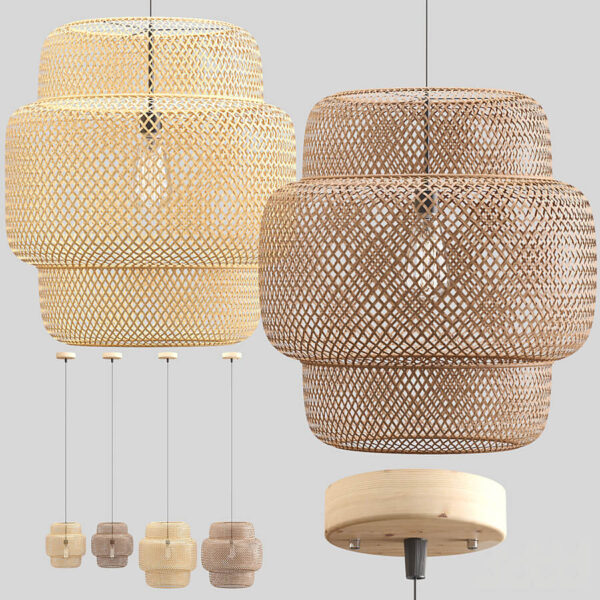 藤条编制灯罩吊灯3D模型（OBJ,MAX）