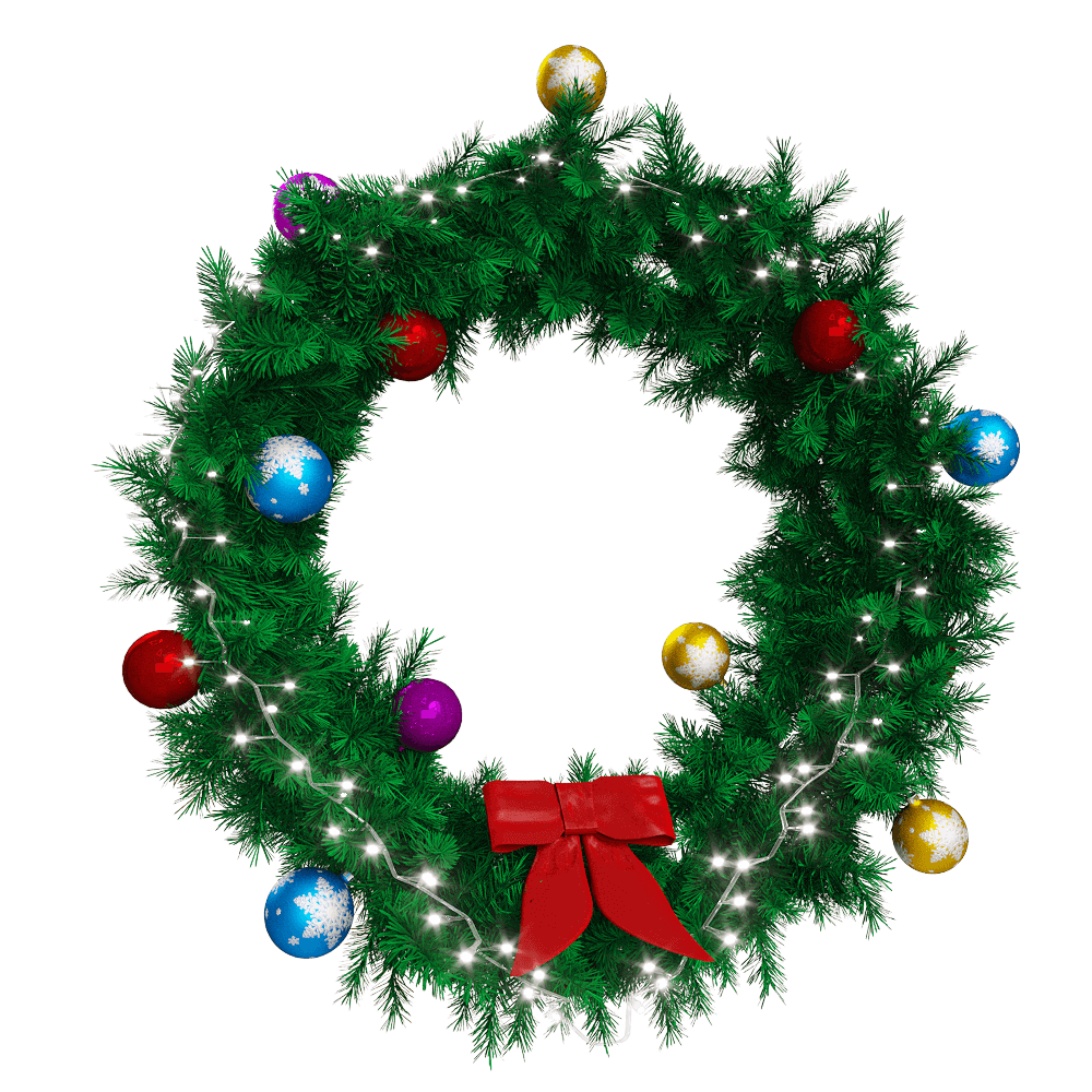 圣诞花环 圣诞节装饰3D模型（OBJ,FBX,MAX）