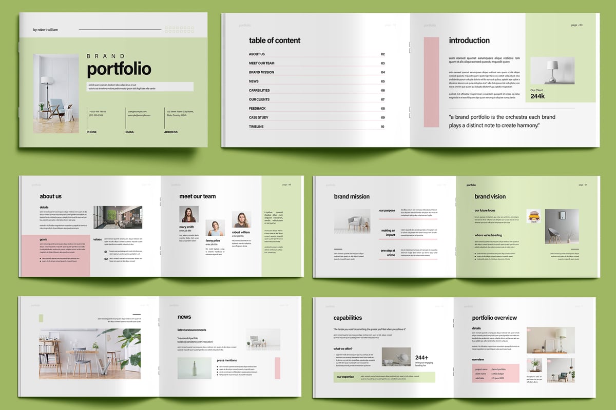 创意品牌投资画册模板 (INDD)