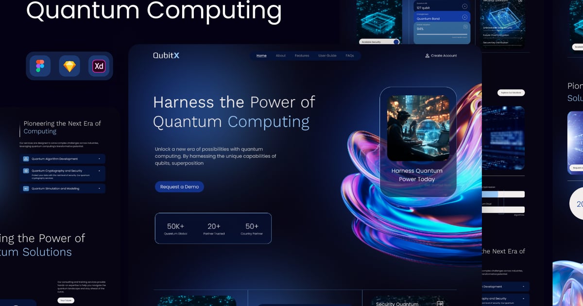 QubitX – 量子计算着陆页