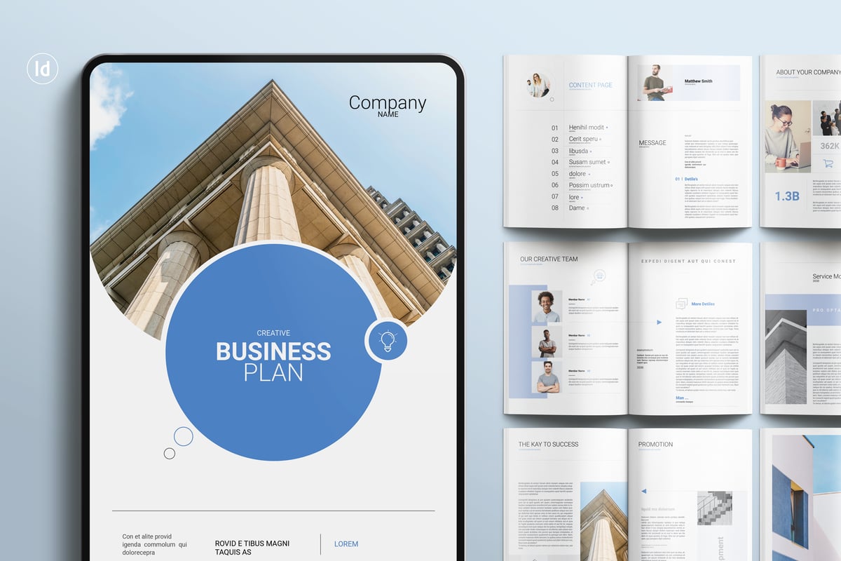 商业计划手册画册模板 (INDD)