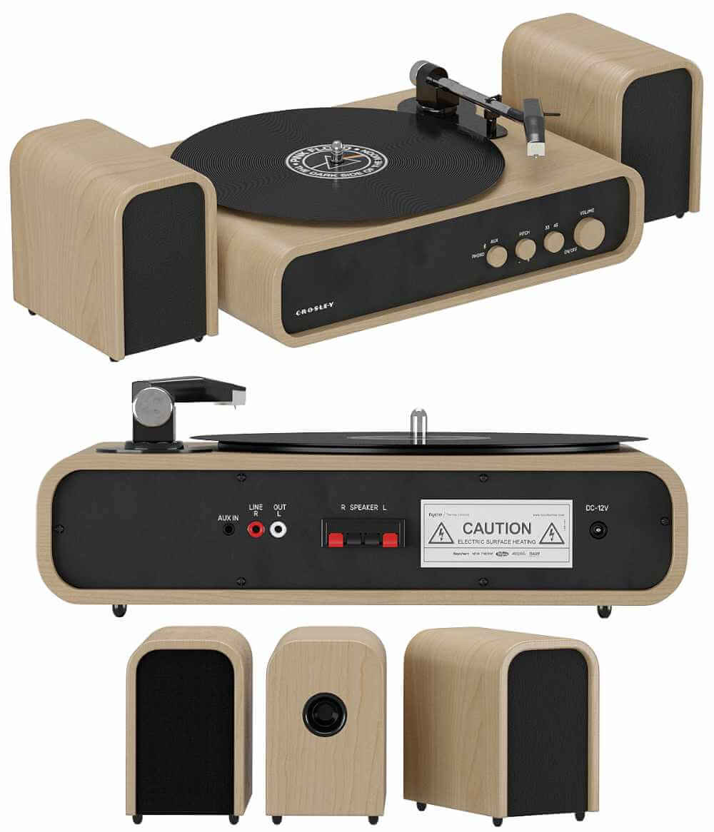 Crosley GIG黑胶唱片机3D模型（OBJ,MAX）