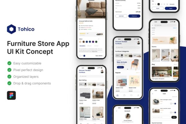 家具店应用APP UI KIT (FIG)