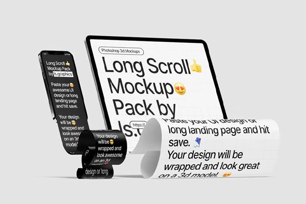 iPhone & iPad 长卷轴创意样机大合集下载（PSD）